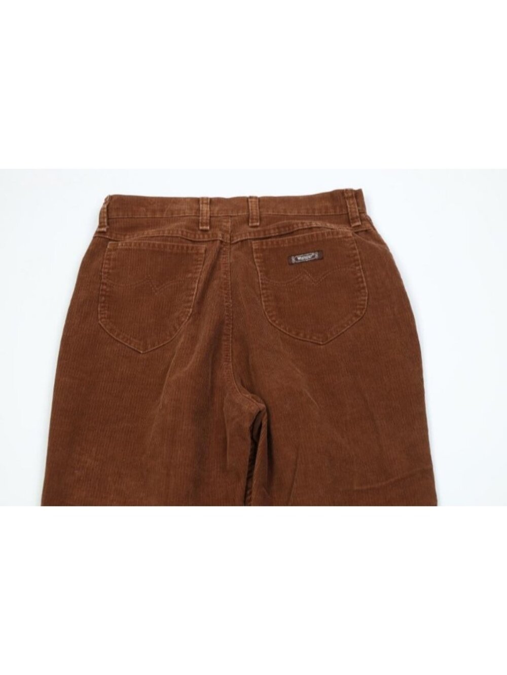 Vintage 70s Wrangler Womens 16 Faded Flared Wide Leg Corduroy Pants Brown USA - Picture 9 of 12